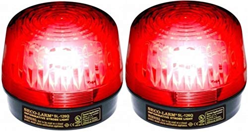 Product Cover Seco-Larm SL-126Q/R Red Strobe Light (Set of 2); For 6- to 12-Volt use; For Iinformative