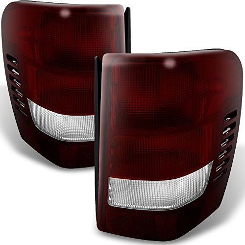 Product Cover For Jeep Grand Cherokee Dark Red Tail Lights Brake Lamps Driver Left + Passenger Right Replacement Pair