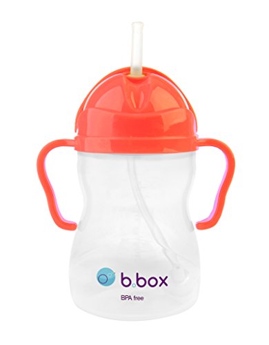 Product Cover b.box Sippy Cup with Innovative Weighted Straw | Easy-Grip Handles | Color: Neon Watermelon | 8 oz. | BPA-Free | Phthalates & PVC Free | Dishwasher Safe