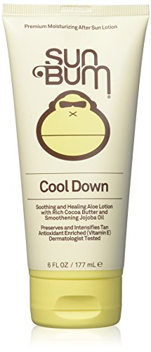 Product Cover Sun Bum Cool Down Hydrating After Sun Lotion with Hydrating Aloe, Cocoa Butter and Vitamin E | Moisturizing Sun Burn Relief | Hypoallergenic, Gluten Free, Vegan | 6oz Tube