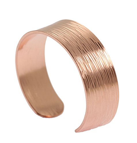 Product Cover Chased Copper Cuff Bracelet by John S Brana Handmade Jewelry 100% Solid Uncoated Copper