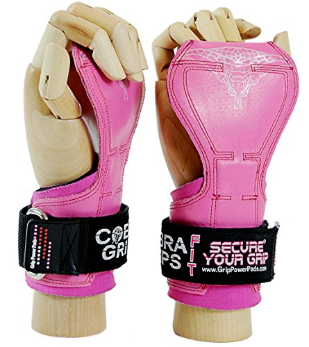 Product Cover Cobra Grips FIT Weight Lifting Gloves, Heavy Duty Straps, Alternative to Power Lifting Hooks, Power Lifting, for Deadlifts with Built in Adjustable Neoprene Padded Wrist Wrap Support.
