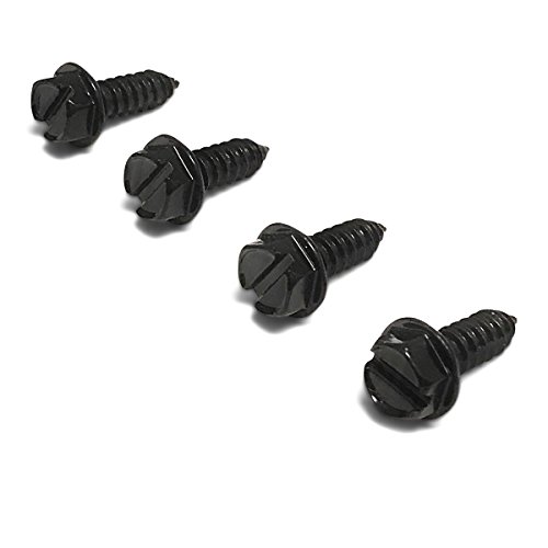 Product Cover Rustproof Black License Plate Screws for Securing License Plates, Frames and Covers on Domestic Cars and Trucks (Black Zinc Plated)
