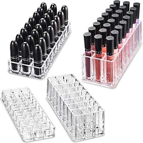 Product Cover byAlegory (Limited Offer Gift Set) Acrylic Lipstick & Acrylic Lip Gloss Organizer | 48 Space Cosmetic Storage (CLEAR)