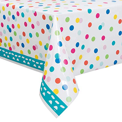 Product Cover Confetti Cake Birthday Plastic Tablecloth, 84