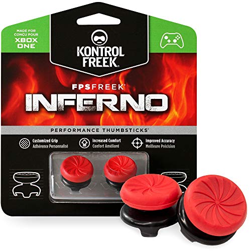 Product Cover KontrolFreek FPS Freek Inferno for Xbox One Controller | Performance Thumbsticks | 2 High-Rise Concave | Red
