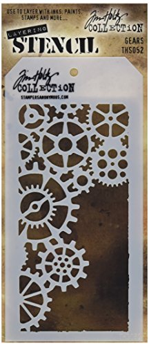 Product Cover Stampers Anonymous THS052 Gears Tim Holtz Layered Stencil, 4.125