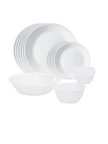 Product Cover Corelle Winter Frost White Dinnerware Set  with lids (20-Piece, Service for 4)