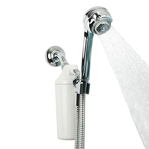 Product Cover Aquasana Shower Water Filter System w/ Handheld Massaging - Filters Over 90% Of Chlorine - NSF Certified Carbon & KDF Filtration Media - PH Enhancement - 6 Month, 10,000 Gallons - Chrome - AQ-4105CHR