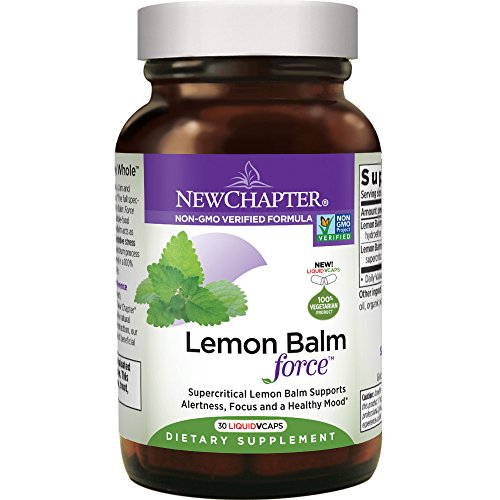 Product Cover New Chapter Mood Support Supplement - Lemon Balm for Mood Support + Sleep Aid + Stress Relief + Non-GMO Ingredients - 30 ct Vegetarian Capsules