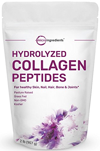 Product Cover US Origin Pure Collagen Powder, 2 Pounds (32 Ounce) Grass-Fed, Pasture-Raised, Supports Vitality of Skin, Hair, Nail, Cartilage, Bones and Joints. Non GMO and No Gluten
