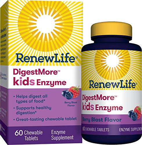 Product Cover Renew Life®  Kids Digestive Plant-Based Enzyme Supplement - DigestMoreTM Kids Enzyme, Berry Blast - 60 Chewable Tablets