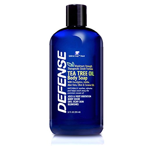 Product Cover Defense Soap Body Wash Shower Gel 12 Oz - Natural Tea Tree Oil and Eucalyptus Oil