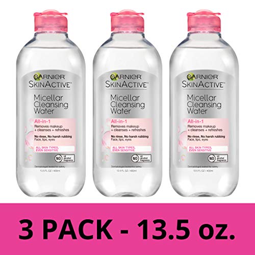 Product Cover Garnier SkinActive Micellar Cleansing Water, For All Skin Types, 13.5 Fl Oz (Pack of 3)