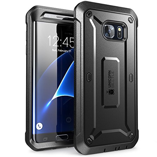 Product Cover SUPCASE Unicorn Beetle Pro Series Case Designed for Galaxy S7 Edge, Full-Body Rugged Holster Case Without Built-in Screen Protector for Samsung Galaxy S7 Edge (2016 Release) (Black/Black)