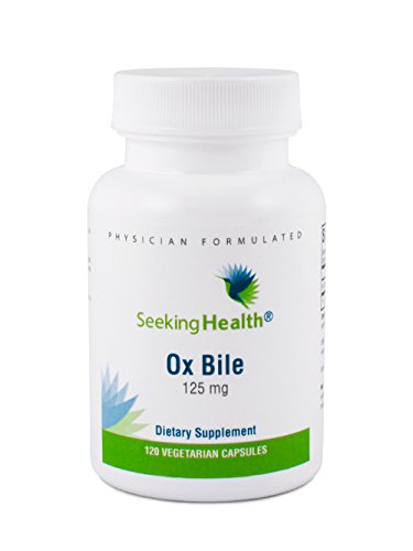 Product Cover Seeking Health | Ox Bile | 125 mg Digestive Supplement | Standardized to 40% Cholic Acid | Bovine Source from Grass-Fed Oxen | 120 Servings | Bile Cleanse