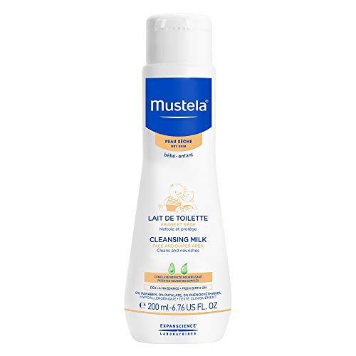 Product Cover Mustela Cleansing Milk, Moisturizing Baby Cleanser for Dry Skin with Natural Avocado Perseose and Nourishing Oils, Various Sizes, 6.76 fl. oz.