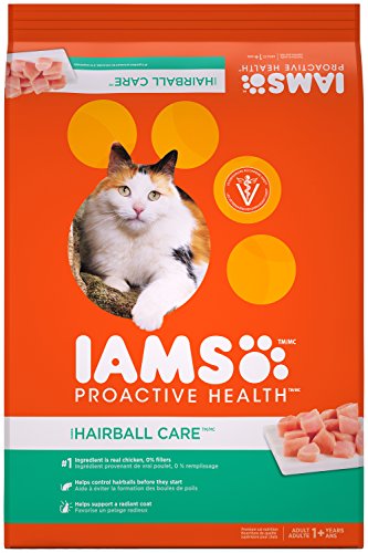 Product Cover Iams Proactive Health Adult Hairball Care Dry Cat Food With Chicken And Salmon, 22 Lb. Bag
