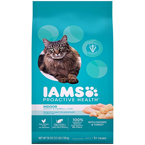Product Cover Iams Proactive Health Indoor Weight And Hairball Care Dry Cat Food 3.5 Pounds