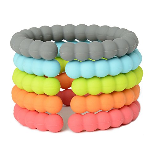 Product Cover Chewbeads - Baby Silicone Links. Baby Safe 100% Silicone Rings for Attaching Teething Toys to Strollers, High Chairs and Car Seats. BPA-Free. Metal-Free. Phthalate-Free.