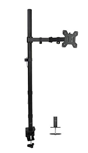 Product Cover VIVO Extra Tall Single Monitor Desk Mount Stand with 39 inch Stand-up Pole | Fully Adjustable Extended Arm Fits 1 Screen up to 27 inches (STAND-V011)