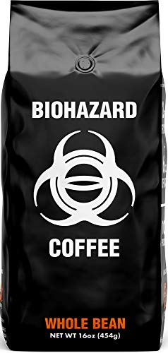 Product Cover Biohazard Whole Bean Coffee, The World's Strongest Coffee 928 mg Caffeine (16 oz)