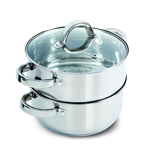 Product Cover Oster Sangerfield Steamer Set with Lid for Stovetop Use, Stainless Steel, 1