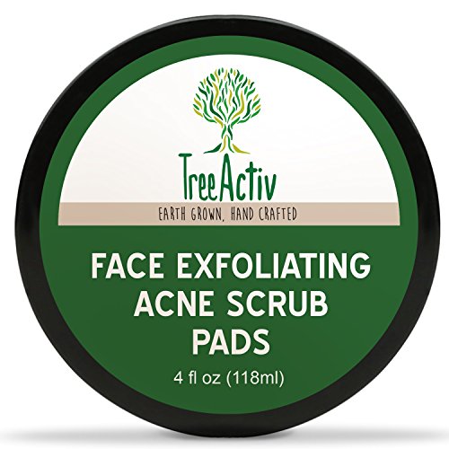 Product Cover TreeActiv Face Exfoliating Acne Scrub Pads, Powerful Natural Blackhead Clearing Treatment, Safely Extracts and Removes Blackheads, Prevents Future Breakouts, Men Women Teens (4 oz)