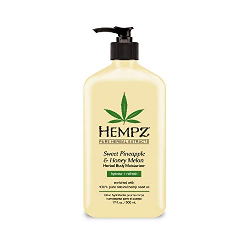 Product Cover Hempz Natural Herbal Body Moisturizer: Sweet Pineapple & Honey Melon Skin Lotion, 17 oz