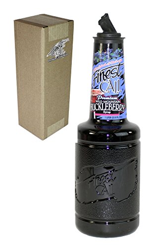 Product Cover Finest Call Premium Huckleberry Syrup Drink Mix, 1 Liter Bottle (33.8 Fl Oz), Individually Boxed