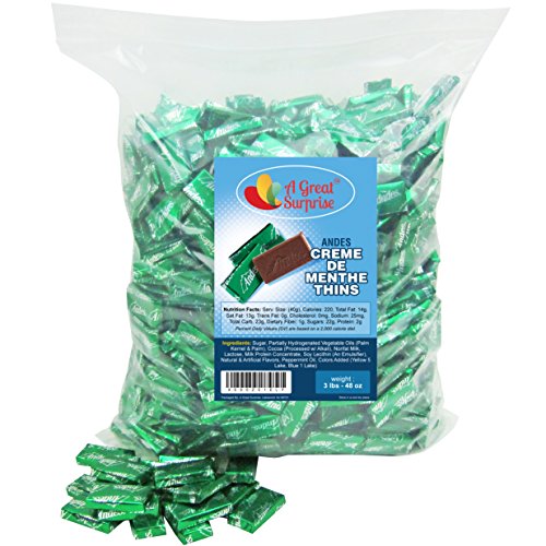 Product Cover Andes Mints - Andes Creme De Menthe Thins - Christmas Candy - Green Candy - 3 LB Bulk Candy