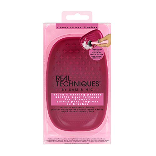 Product Cover Real Techniques Heat Resistant Brush Cleansing Palette, For Removing Makeup, Oil & Impurities from Brush Bristles for a Truer, More Consistent Color Application (Packaging May Vary)