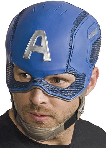 Product Cover Marvel Men's Civil War Captain America Full Vinyl Mask, Multi, One Size