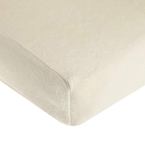 Product Cover TL Care Heavenly Soft Chenille Fitted Crib Sheet for Standard Crib and Toddler Mattresses, Ecru,28 x 52, for Boys and Girls