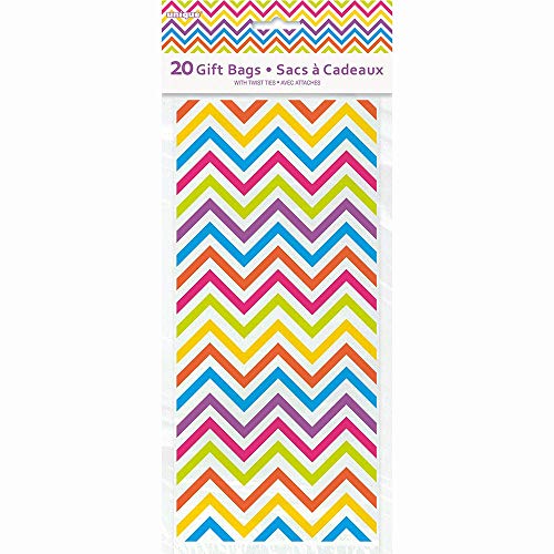 Product Cover Rainbow Chevron Cellophane Bags, 20ct