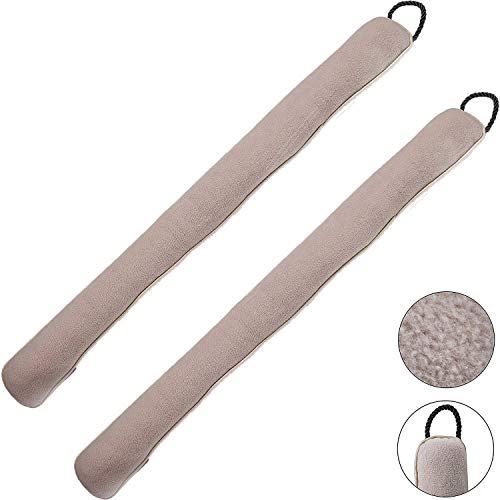 Product Cover Home Intuition 3-Feet Draft Stopper Cloth Seal Weather Stop, Beige, 2-Pack