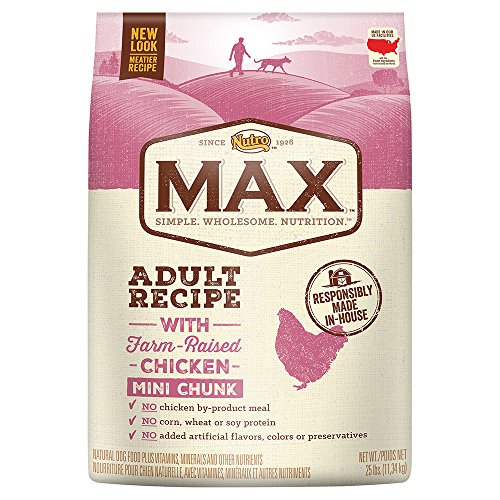 Product Cover Nutro Max Adult Mini Chunk Dry Dog Food With Farm Raised Chicken, 25 Lb. Bag