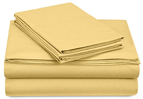 Product Cover Pinzon 300 Thread Count Percale Cotton Sheet Set - Twin XL, Straw