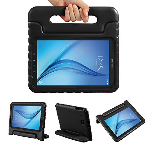 Product Cover Color Our Life Samsung Galaxy Tab E 9.6 Kiddie Case-Shock Proof Light Weight Convertible Handle Stand Cover for Samsung Galaxy Tab E 9.6 Inch Tablet (Black)
