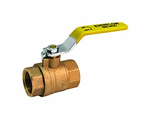 Product Cover Everflow Supplies 600T114-NL Lead Free Full Port Forged Brass Ball Valve with Female Threaded IPS Connections, 1-1/4