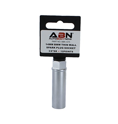 Product Cover ABN Spark Plug Socket, Thin Wall 14mm 12-Point 3/8in Drive Plug Socket for BMW Car, Truck, Motorcycle