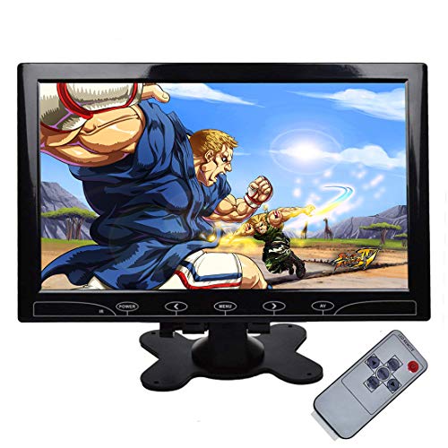 Product Cover TOGUARD Security Monitor 10.1 inch Portable Monitor CCTV Ultrathin HD 1024x600 TFT LCD Color Computer Display Screen with HDMI VGA AV Input, Built-in Speaker, Touch Keys, Remote Control for Raspberry