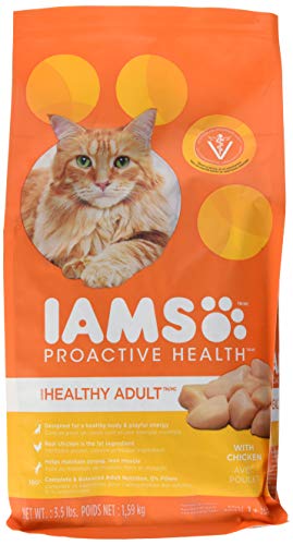 Product Cover Iams Proactive Health Healthy Adult Dry Cat Food With Chicken, 3.5 Lb. Bag