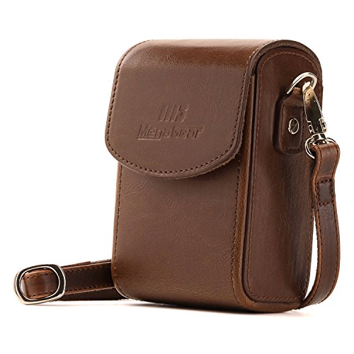 Product Cover MegaGear Leather Camera Case with Strap compatible with Panasonic Lumix DC-ZS80, DC-ZS70, DMC-LX10, DMC-ZS60, DMC-ZS100