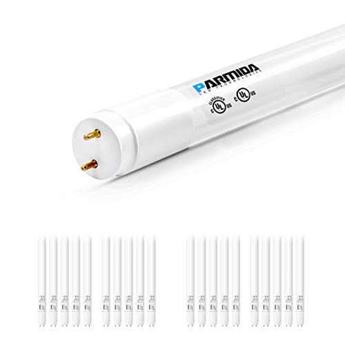 Product Cover (20 Pack) Parmida 4FT LED T8 Hybrid Type A+B Light Tube, 18W, Single-Ended OR Double-Ended Connection, 4000K, 2200lm, Frosted Cover, T8/T10/T12, Works with/Without Ballast, Shatterproof, UL & DLC