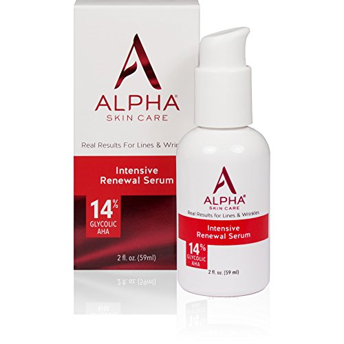 Product Cover Alpha Skin Care Intensive Renewal Serum | Anti-Aging Formula | 14% Glycolic Alpha Hydroxy Acid (AHA) | Reduces the Appearance of Lines & Wrinkles |  For All Skin Types | 2 Oz