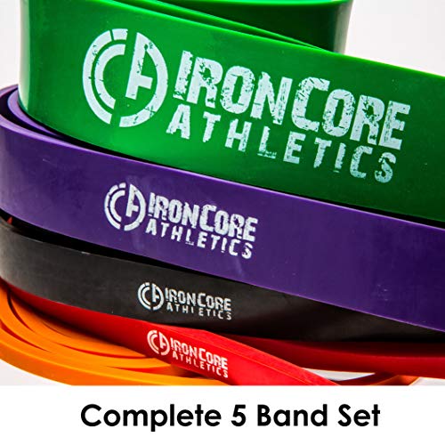 Product Cover Iron Core Athletics Pull Up Assistance Band Pack - Set of 5 Heavy Duty 41