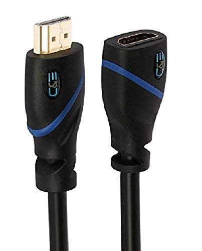 Product Cover 20ft (6M) High Speed HDMI Cable Male to Female with Ethernet Black (20 Feet/6 Meters) Supports 4K 30Hz, 3D, 1080p and Audio Return CNE571102