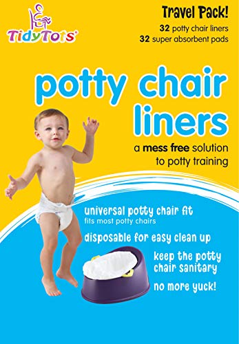 Product Cover TidyTots Disposable Potty Chair Liners - Travel Pack XL - Fits All Potty Chairs - 32 Liners and 32 Super-Absorbent Pads