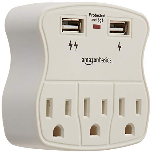 Product Cover AmazonBasics 3-Outlet Surge Protector with 2 USB Ports